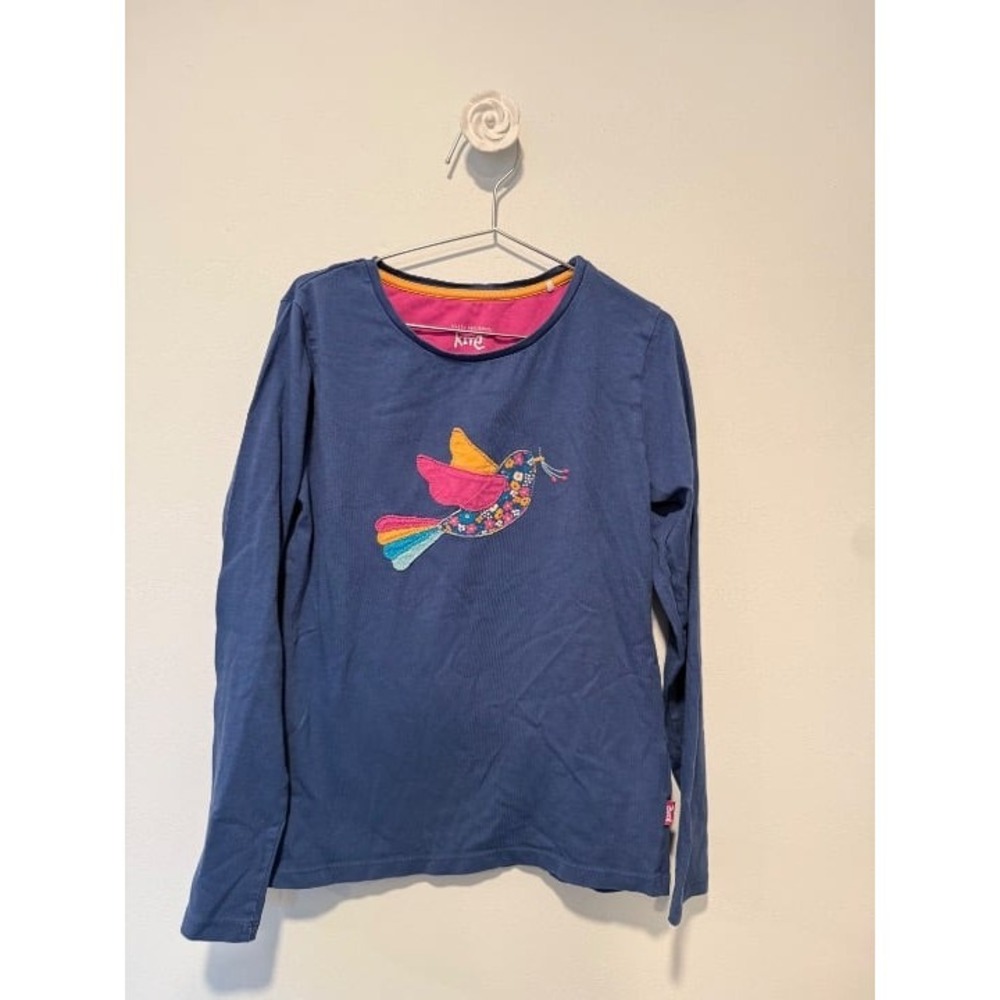 Kite 10-11Y EUC UK Cotton Tee Applique Bird